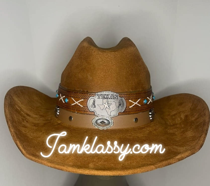 Unisex Bronze Cowboy Customized hat's for men and women